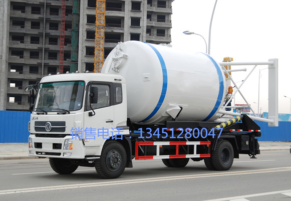 東風天錦砂漿筒倉背罐車