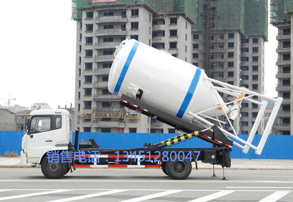 東風天錦砂漿筒倉背罐車