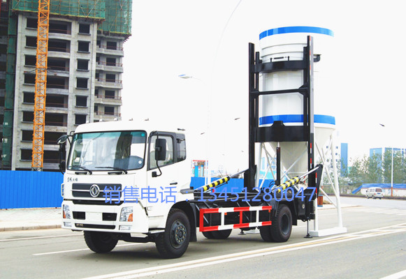 東風天錦砂漿筒倉背罐車